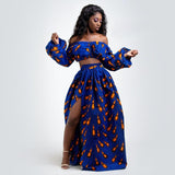 New African Women's Ethnic Digital Print Dress