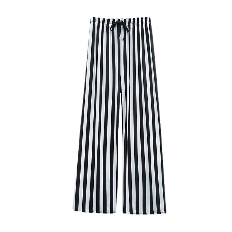 Draping Mopping Pants Straight Ink Painting Dye Pants For Women