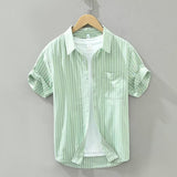 Summer Japanese Tie-dye Printed Short-sleeved Shirt Men