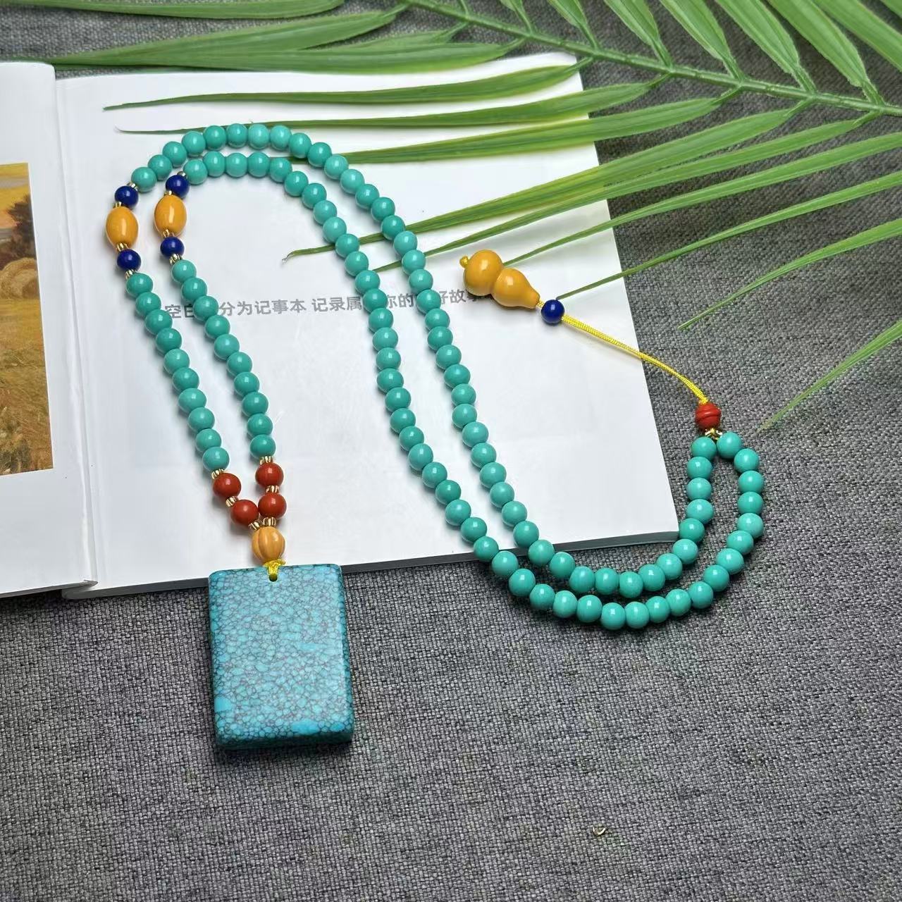 Turquoise Clavicle Lucky Pendant Necklace