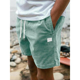 Men's Solid Color Letter Splicing Furcal Lower Hem Drawstring Belt