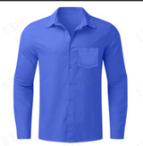 Printed Business Leisure Iron-free Solid Color Polo Collar Shirt