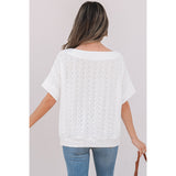 Simple European And American Style Loose Short Sleeve Top