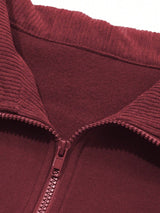 Women's Loose Wool Sports Sweater With A Collar