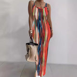 Summer New Suspender Slim Fit Slimming Long Dress