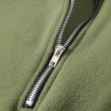 Slim-Fit Stand Collar Long Sleeve Pullover Coral Fleece Coat For Men