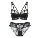 Ultra-thin Lace Underwear Bra Panties Set