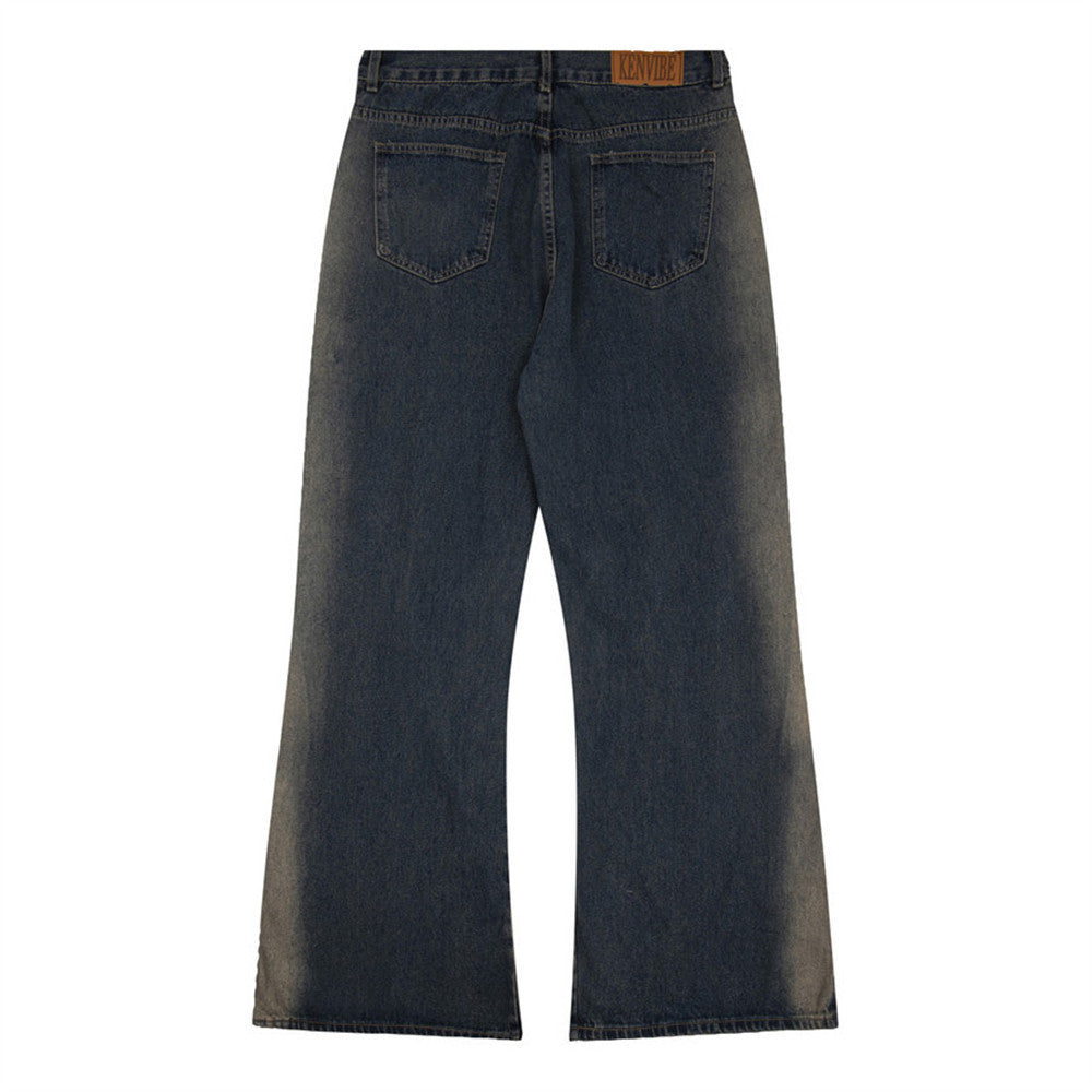 Fashion Inkjet Zipper Jeans For Men