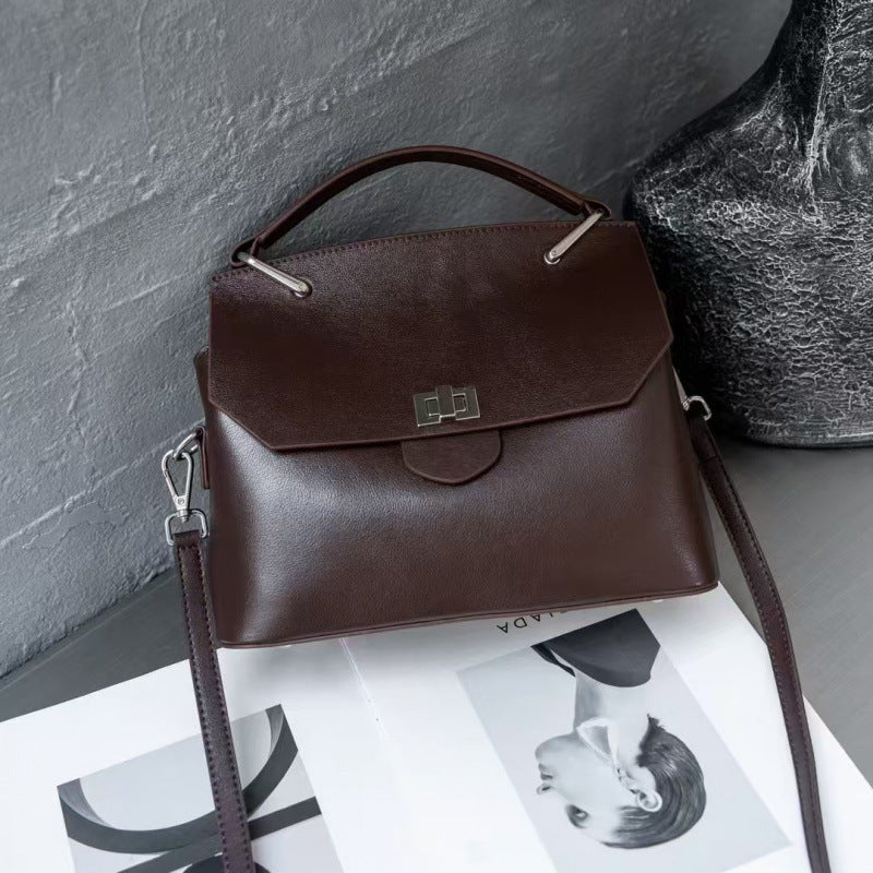 Genuine Leather High-grade Sentong Handheld Versatile Light Luxury Messenger Bag