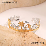 European And American Ocean Style Starfish Coconut Mermaid Stainless Steel Bracelet
