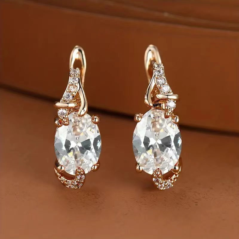 Hot Sale Eardrops Finely Inlaid Stud Earrings