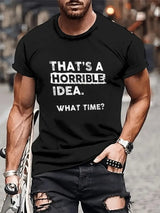 Exercise Casual Men's Clothes Cartoon Anime Round Neck T-shirt