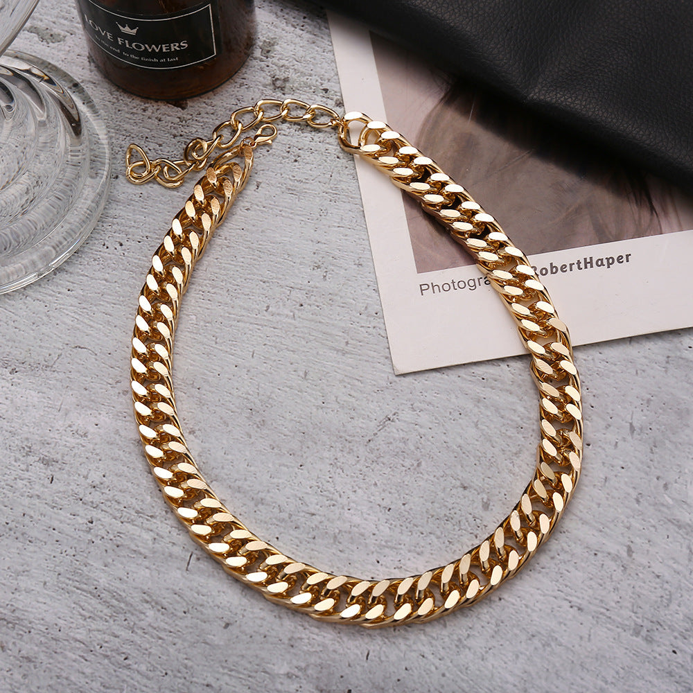 Women's Simple Solid Color Thick Chain Necklace