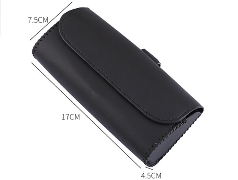 Car Hand-sewn Glasses Case Sun Visor Storage Box