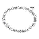 Gold Cuban Link Chain Six-sided Bracelet