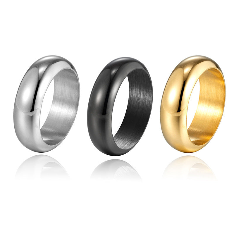 Glossy Ring Electroplated Men's And Women's Personality