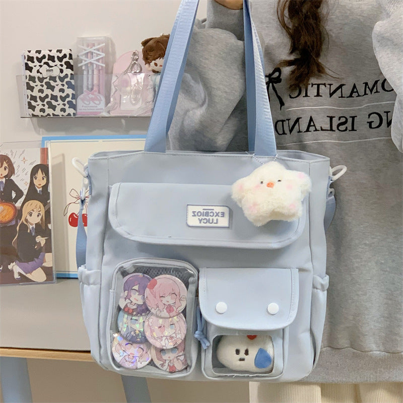 Japanese Handbag Large Capacity Student Class Tote Bag Campus Bag