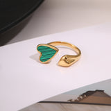 Geometric Design Stainless Steel Open Titanium Steel Ring