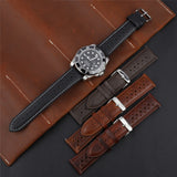Simple All-match Porous Breathable Leather Watch Strap Accessories
