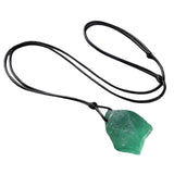 Natural Green Fluorite Pendant Rough Stone Irregular Crystal Necklace