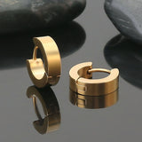 Simple Electroplated Stainless Steel Earrings
