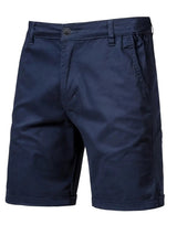 Outdoor Casual Straight-leg Slim Cropped Pants Plus Size Pure Color Cotton Camping Shorts
