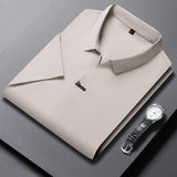 Ice Silk Short Sleeve Men's Fashion Casual Lapel