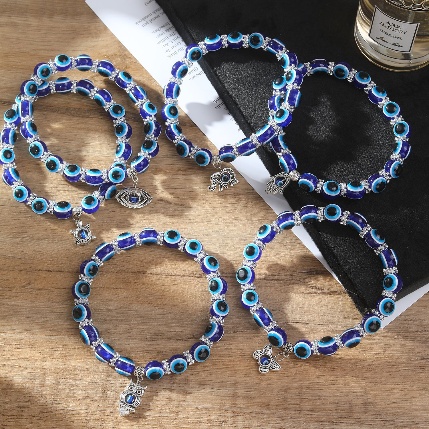 Simple Blue Devil's Eye Anklet