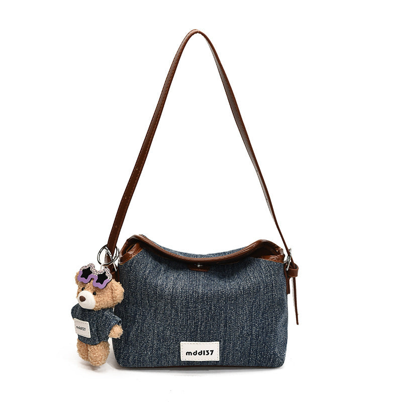 Fashion Retro Denim Commuter's All-matching Casual Small Crossbody Bag