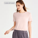 Loose Sports Top Drawstring At Hem Commuter T-shirt