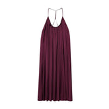 Elegant Silk Satin Texture Sling Loose Length Dress
