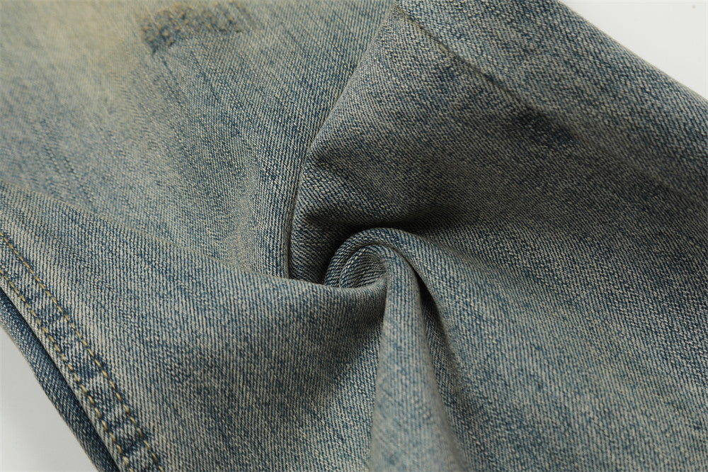 Fashion Holes Knee Denim Trousers Men