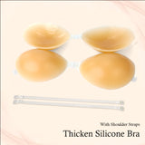 Women's Invisible Silicone Bra Adjustable Straps Lightweight Comfort Natural Lift For Daily Casual Sports Underwear Accessories