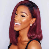 Short Straight 1B-99J Colored Bob Human Hair Wig
