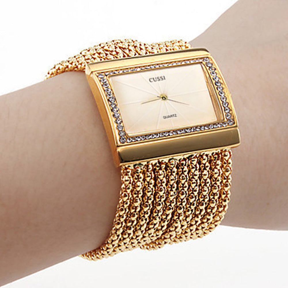 High Quality Square Large Dial Decorative Atmospheric Watch