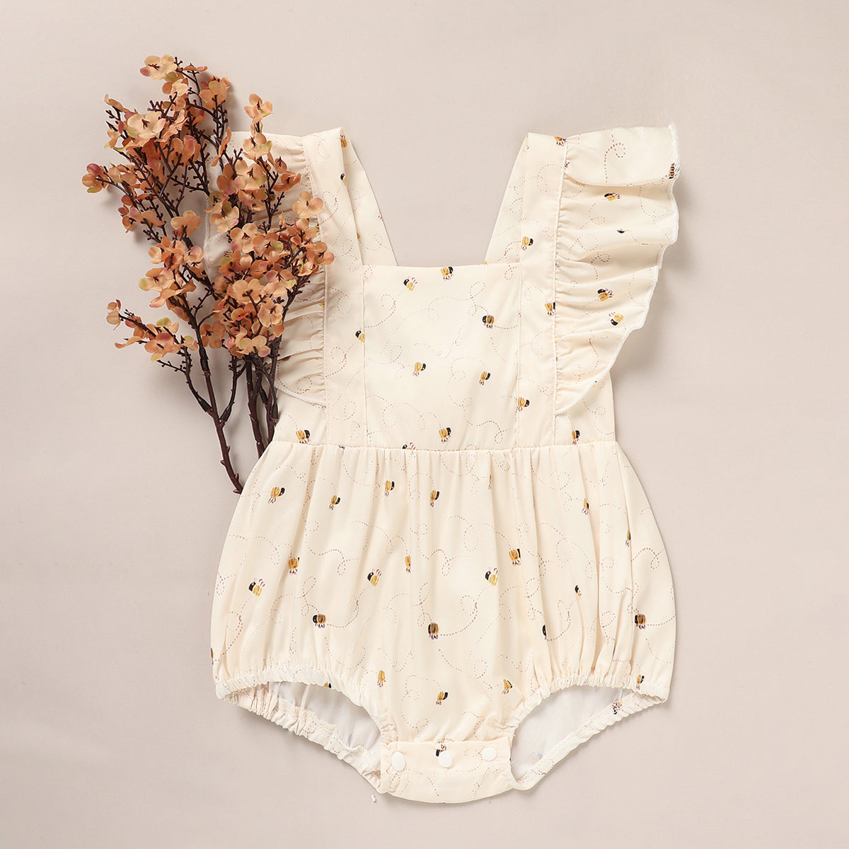 Baby Girl Honeybee Bubble Romper - 1st Bee Day Romper, Infant Bee Birthday Outfit, Cute Bee Romper For Baby