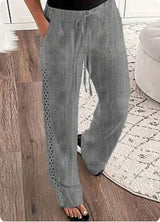 Casual Jeans Like Side Lace Trousers