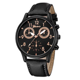 Fashion Simple Fake Three-eye Steel Belt Quartz Watch