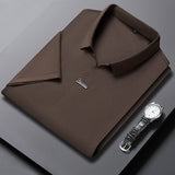 Ice Silk Short Sleeve Men's Fashion Casual Lapel