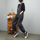 Loose Solid Color Large Size Jean Suspenders