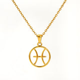 Fashion Titanium Steel Necklace Twelve Constellation