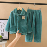 Flannel Pajamas Children's Coral Velvet Pajamas Suit