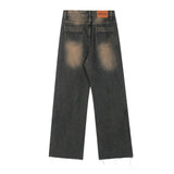 Denim Straight-leg Trousers Loose Men