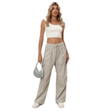 European And American Trousers High Waist Loose Tappered Wide-leg Overalls