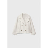Ins Double-breasted Lapel Blazer Jacket Fashion Loose Woolen Short Coat Elegant Commuting Women's Clothing