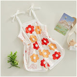 Toddler Baby Girl Clothing,floral Jumpsuit With Tie Up,jumpsuit Baby, Suspender Game Set