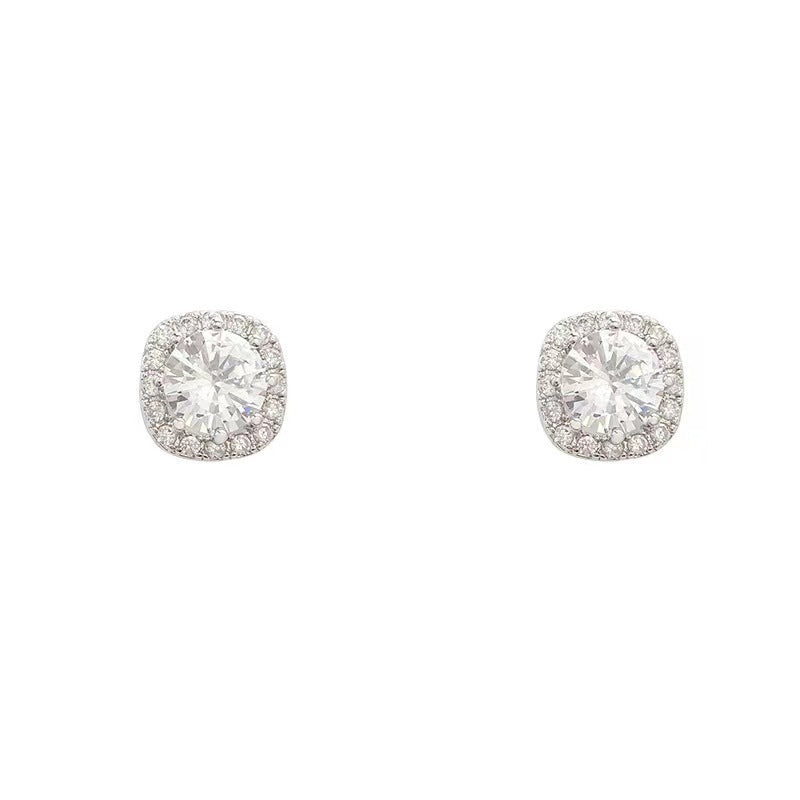 Square Diamond Female Simple Cold Style Earrings