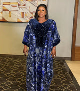 African Ethnic Style Robe With Headscarf Dress