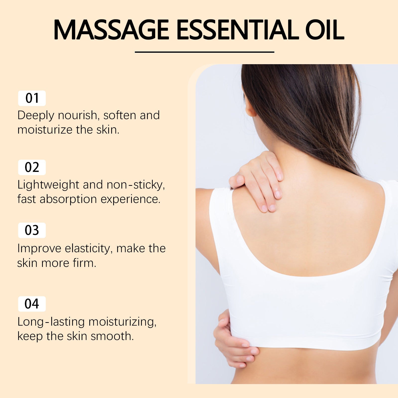 OceAura Skin Massage Treatment Essential Oil, Improves Skin Elasticity, Softness, Firmness And Light Non-Sticky Massage Oil