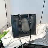 Contrast Color Retro Large Capacity New High Sense Tote Bag Student Leisure Commuter Bag